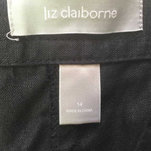 Liz Claiborne | Women’s pants, linen, black, size 14, preloved condition - Picture 6 of 6